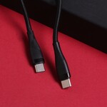Maxlife MXUC-08 kábel USB-C - USB-C 1,0 m 60W čierny nylon (OEM0101189)