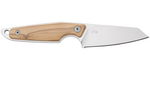 MKM MK MA02-O MAKRO 2 Sheepsfoot všestranný nůž 7,3 cm, Satin, olivové dřevo, kožené pouzdro