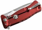 LionSteel SR11A RS Piros zsebkés 9,4 cm, piros, alumínium, üvegtörő