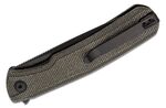 S21042-3 Sencut Scitus Dark Green Canvas Micarta Handle Black Stonewashed D2 Blade Lin
