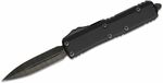 Microtech 232-16DLCTSH UTX-85 Shadow automatický nôž 7,6 cm, damašek, čierna, hliník