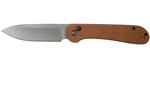 CIVIVI C2103D Button Lock Elementum Brown Stonewash kapesní nůž 8,9cm, hnědá, Micarta