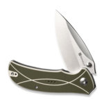 S23097-2 Sencut Hyrax zöld / Ivory G10 fogantyú, szatén bevonatú 9Cr18MoV pengebetét zár