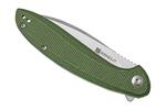 S21003-3 Sencut San Angelo Green Micarta Handle Satin Finished 9Cr18MoV Blade Liner Lo