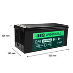 AGM12V200AH-J Green Cell AGM VRLA 12V 200Ah karbantartásmentes akkumulátor napelemes és hajózási alk