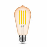 Modee LED Filament Amber E27 4W teplá biela stmievateľná (ML-ST64FA1800K4WE27D)