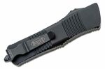 Microtech 140-1T TROODON Black Tactical Standard Tanto automatický nôž 7,8 cm, celočierna, hliník