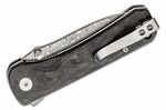 QSP Knife QS131-E Hawk Laminated vreckový nôž 8,2 cm, damašek, drvené uhlíkové vlákno
