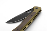 LionSteel SK01A GB Skinny kapesní nůž 8,4 cm, černá, zelená, hliník, Micarta