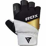 RDX Tréningové čierno-biele rukavice GYM GLOVE LEATHER S11 WHITE/BLACK, koža, veľkosť XXXL