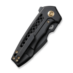 WE23019-1 We Knife Harpen Black Titanium Handle Black Stonewashed CPM 20CV Blade Frame