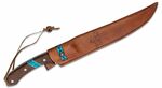 Condor CTK2827-10HC BLUE RIVER MACHETE mačeta 25,4 cm, orechové drevo, tyrkys, kožené puzdro
