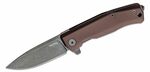 MT01A EB LionSteel Folding nůž OLD BLACK M390 blade, EARTH BROWN aluminum handle