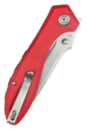 Kubey KU314J Ruckus Red vreckový nôž 8,4 cm, červená, G10, spona