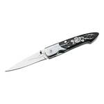 Herbertz 235810 kapesní nůž 7,8 cm, černá, Micarta, květinový motiv