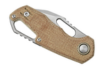 MKM MK FX03M-3NC ISONZO Clip Point vreckový nôž 4,9 cm, Stonewash, Natural hnedá, Micarta