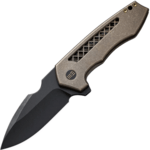 We Knife WE23019-3 Harpen zsebkés 7,6 cm, Black Stonewash, bronz, titán