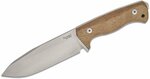 T6 3V CVN LionSteel Fixed blade, CPM 3V SATIN blade,  NATURAL  CANVAS  handle with Kydex sheath
