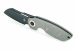 Kizer Ki3569A2 OKTÓBER Blackwashed Blade, Szürke Titán zsebkés 7,4 cm, Fekete Stonewash, titán