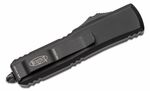 Microtech 232-2T UTX -85 Black Tactical Partial Serrated automatický nôž 7,6 cm, celočierna, hliník