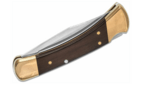 Buck BU110 Hunter Lockback kapesní nůž 9,5 cm, eben, kožené pouzdro