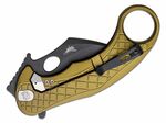 LE1 A GB LionSteel Folding nůž Chemical Black MagnaCut blade, GREEN aluminum handle