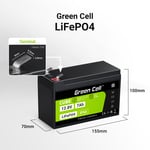 LFPGC12V7AH zöldcellás akkumulátor CUBE LiFePO4 7Ah 12.8V 89.6Wh