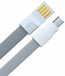 Remax plochý dátový kábel micro-USB 1,2m sivý AA-845