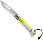 002320 OPINEL OPINEL VRI N°08 Inox Outdoor Fluo Yellow - vreckový nôž s píšťalkou, fluo žltá rukoväť