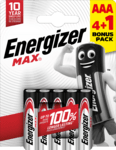 Energizer Max AAA alkalické batérie 4+1 5ks E303326200