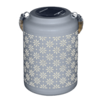 Modee záhradná solárna LED lampa-lampáš LT005W 26 cm, biela (ML-LT005W)