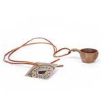 K1B Kupilka Mini cup Brown Volume 1 cl, weight 6 g, leather cord 100 cm