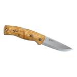 Helle 165612 BLEJA vreckový poľovnícky nôž 8,5 cm, drevo kučeravej brezy, kožené puzdro