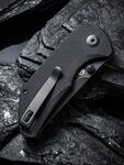 CIVIVI C20028C-1 Thug 2 zsebkés 6,8 cm, Black Stonewash, fekete, G10