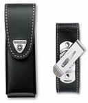 Victorinox 4.0523.31 kožené puzdro pre vreckové nože 111 mm, čierna, kovová spona