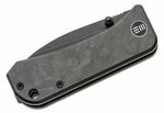 We Knife 2004H Banter Marble vreckový nôž 7,4 cm, Black Stonewash, uhlíkové vlákno