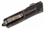 Microtech 280-1DLCTSH Scarab II Shadow automata taktikai kés 10 cm, teljesen fekete, alumínium 