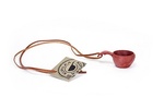 K1R Kupilka Mini cup Red Volume 1 cl, weight 6 g, leather cord 100 cm
