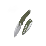 Kubey KU333E Leaf Green vreckový nôž 7,6 cm, zelená, G10, spona
