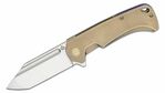 QSP Knife QS143-F Rhino Titanium Bronze Stonewashed F vreckový nôž 8,3 cm, bronz, titán