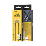 Technik MT-CD105 opletený přenosový/nabíjecí kabel USB-C/USB-C 20V 3A 1m, černá