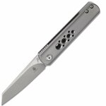 Kizer Ki3499S Feist Gray Titanium vreckový nôž 7,3 cm, Stonewash, titán 