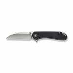 CIVIVI C18062AF-1 Elementum Wharncliffe zsebkés 7,6 cm, szatén, fekete, G10, acél