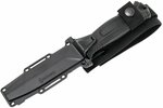 Gerber G1060 Strongarm Fixed Blade vonkajší nôž 12,2 cm, celočierny, čiastočne zúbkovaný, puzdro