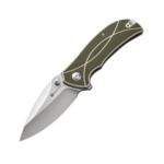 S23097-2 Sencut Hyrax zöld / Ivory G10 fogantyú, szatén bevonatú 9Cr18MoV pengebetét zár