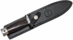 Gil Hibben GH5078 DOUBLE EDGE BOOT KNIFE pevný nôž 13,7 cm, drevo Pakka, kožené puzdro