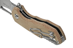 MKM MK FX03M-1NC ISONZO Hawkbill zsebkés 4,9 cm, kőmosott, natúr barna, Micarta