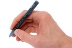 NY FC BLM LionSteel Twist Pen Titanium BLUE MATTE with Carbon Fiber. Fisher Space refill