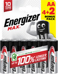Energizer Max AA alkáli elemek 6db (4 + 2) E303328500