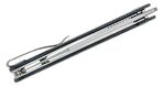 SA08A Sencut Bronte Black Micarta Handle Gray S/S Liner Gray Stonewashed 9Cr18MoV Blad